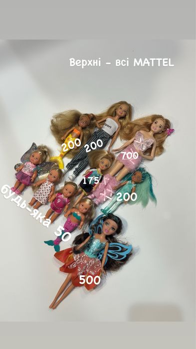 Ляльки діти підлітки барбі маттел barbie mattel
