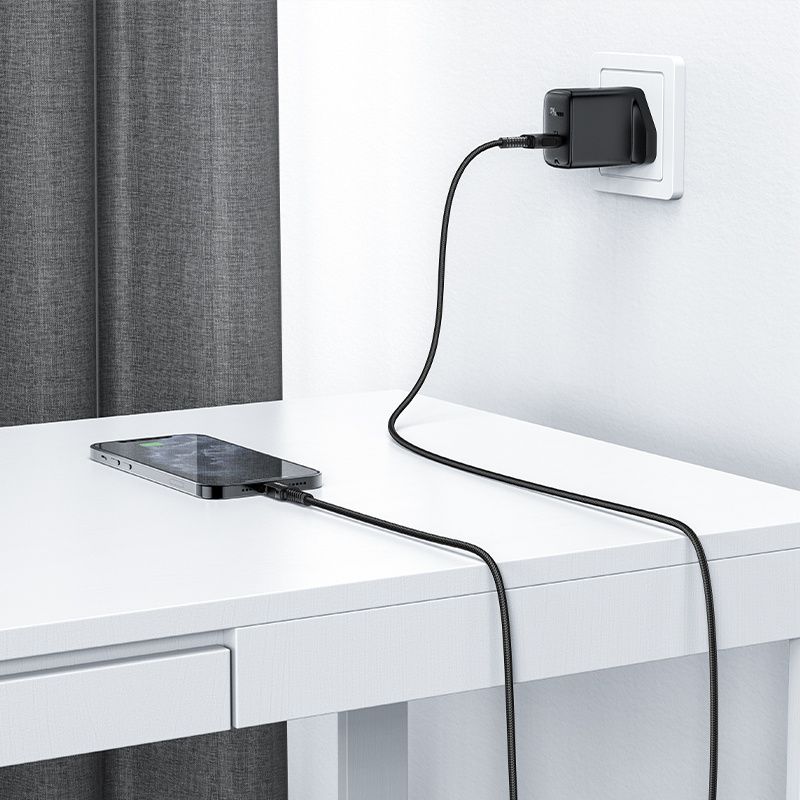 Acefast kabel MFI USB - Lightning 1,8m, 2,4A czarny C4-02 A Black