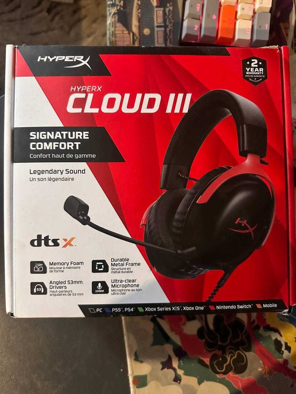 Навушники HyperX Cloud III Wireless Black-Red