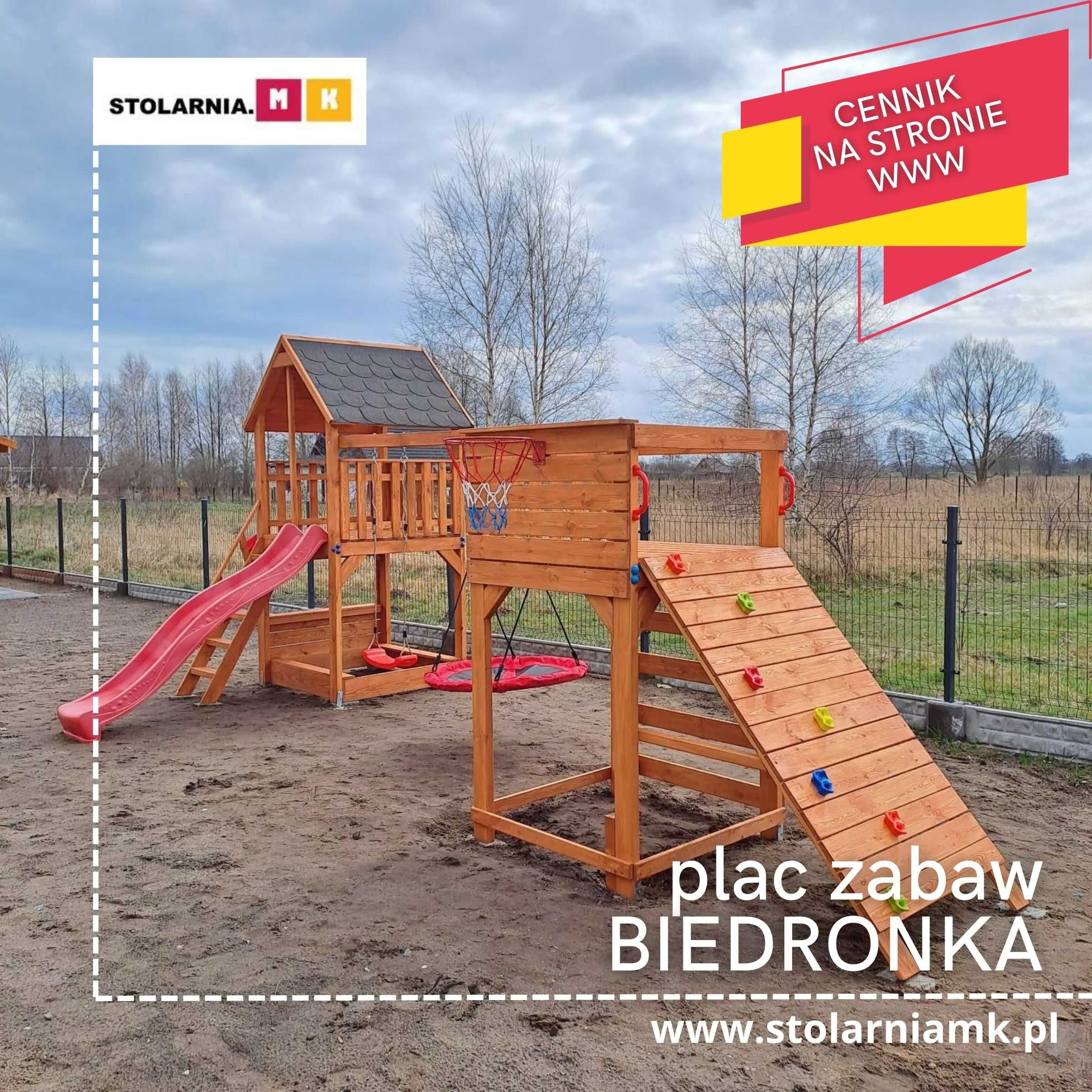 Drewniany Plac zabaw Biedronka Zapraszamy