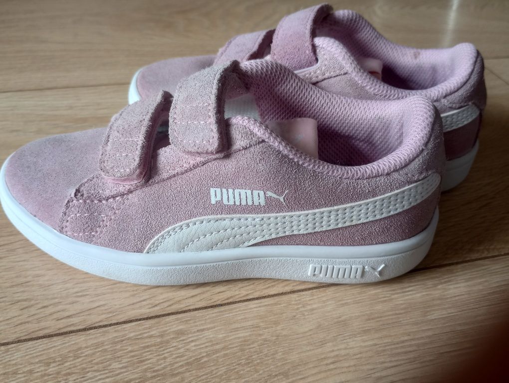 Buty zamszowe puma 28 pudrowy róż
