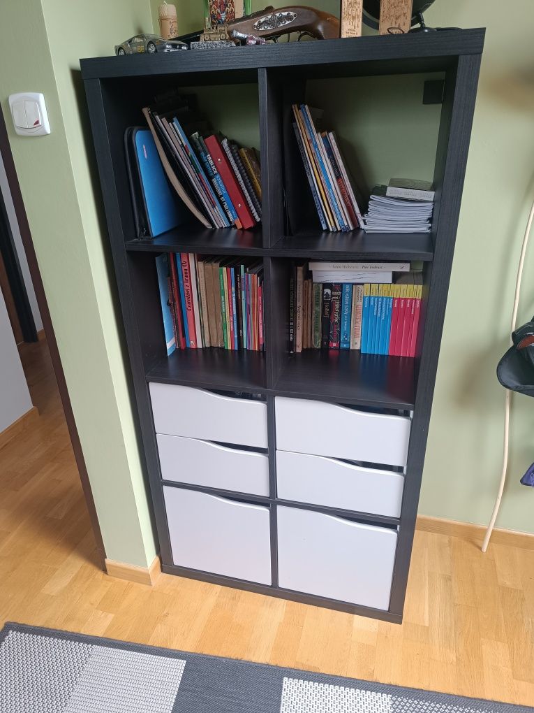 IKEA Regał KALLAX wraz z wkladami