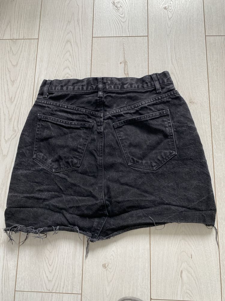 Krótka spódniczka jeansowa czarna szara Gina Tricot M