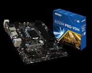 MSI B250M PRO-VDH + Intel Core i5-7400 z zamontowanym chłodzeniem