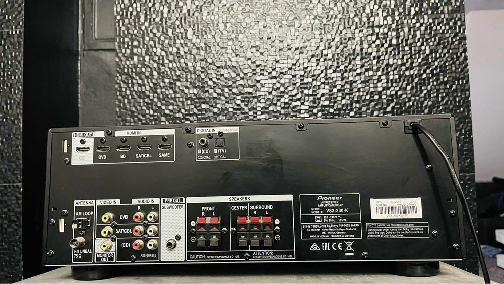 Amplitruner kina domowego 5.1 Pioneer vsx-330 wzmacniacz hdmi