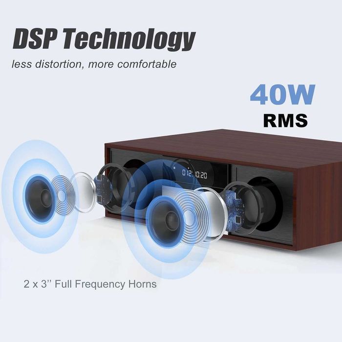 LONPOO LP-816 Kompaktowy zestaw stereo HiFi CD Bluetooth FM USB AUX