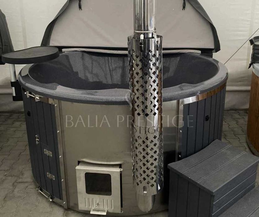 Balia ogrodowa okrągła z piecem zintegrowanym dostępna od ręki!