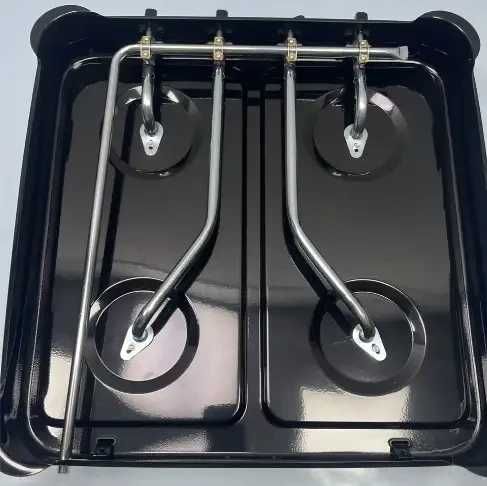 Бытовая газовая плита на 4 конфорки с крышкой Rainberg RB-2227 Черный