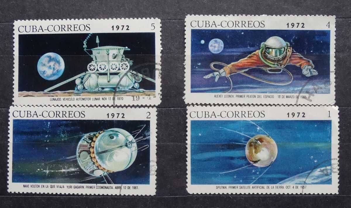 Znaczki pocztowe temat "Kosmos" wyraźne zdjęcia 17 szt. (1)
