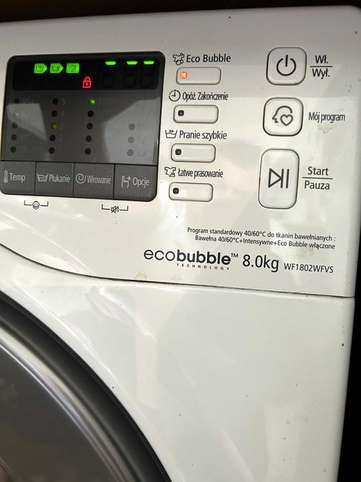 Pralka Samsung Eco Bubble WF1802WFVS 8Kg Bęben Diamond grzałka ceramic