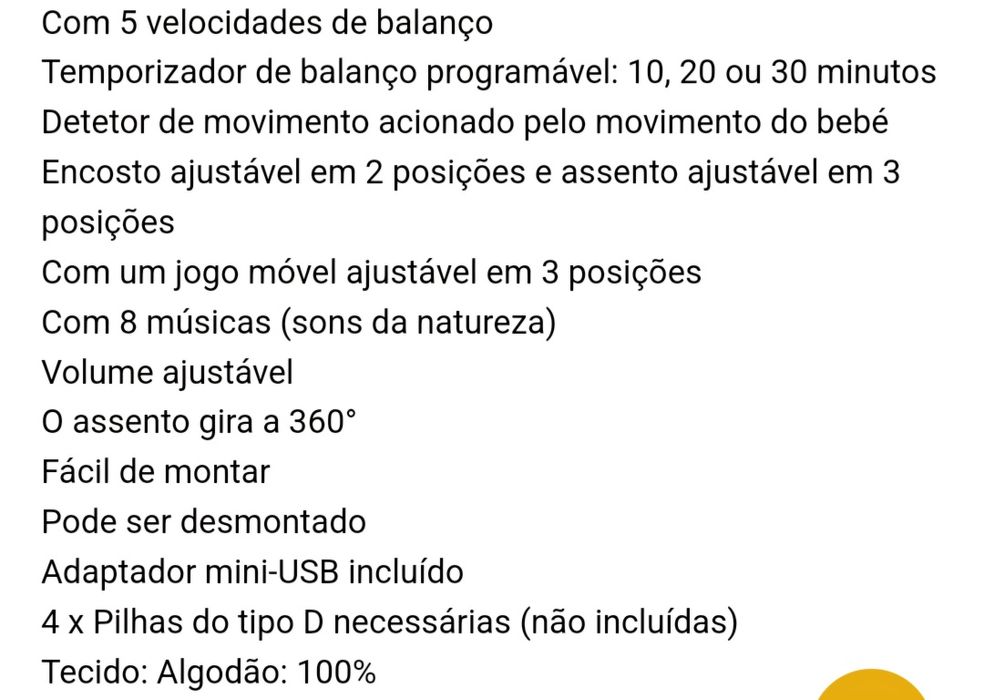 Vendo espreguiçadeira/baloiço BABYMOOV Swoon Motion Zinc.