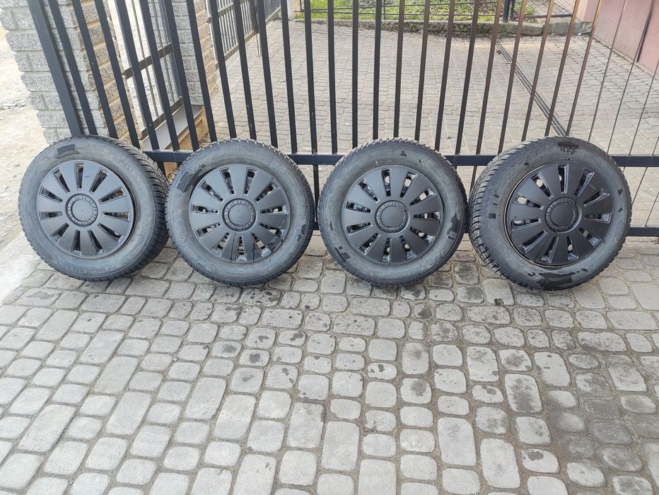 Диски 5х114.3 резина barum polaris 5 195/65 r15 зима ковпаки kia ceed