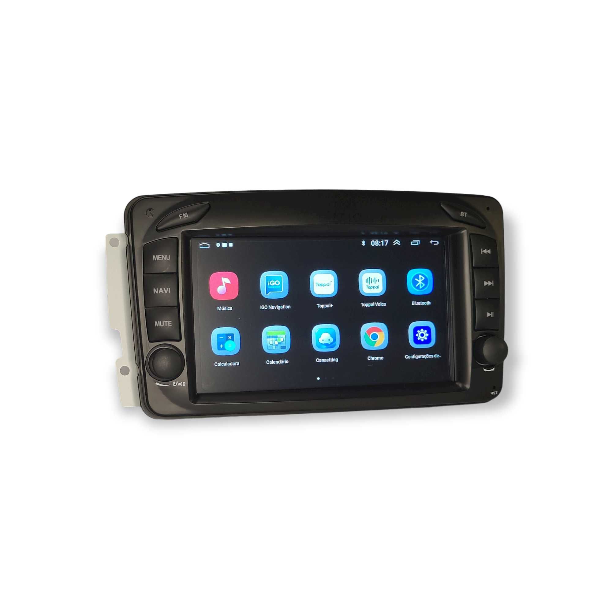 Radio 2 DIN Android Mercedes Benz A C G CLK - W209 W203 Novo Garantia