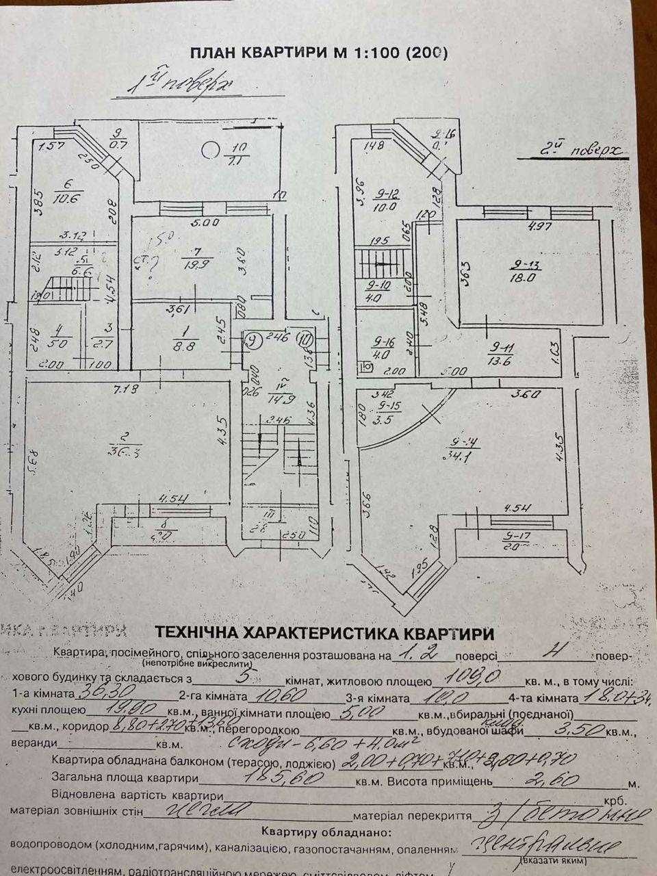 Продаж 185м2 +паркомісце 20м2 вул. О.Олеся (Погулянка) БЕЗ КОМІСІЇ