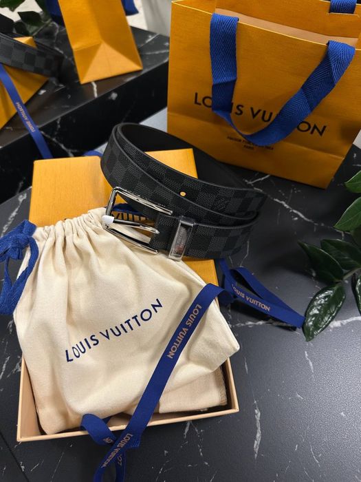 Ремень Louis Vuitton мужской чоловічий ремінь повний комплект бутика