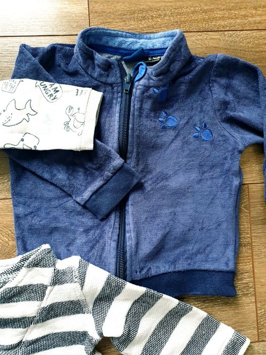 Zestaw 3 bluz bluzy dla chłopca rozmiar 74