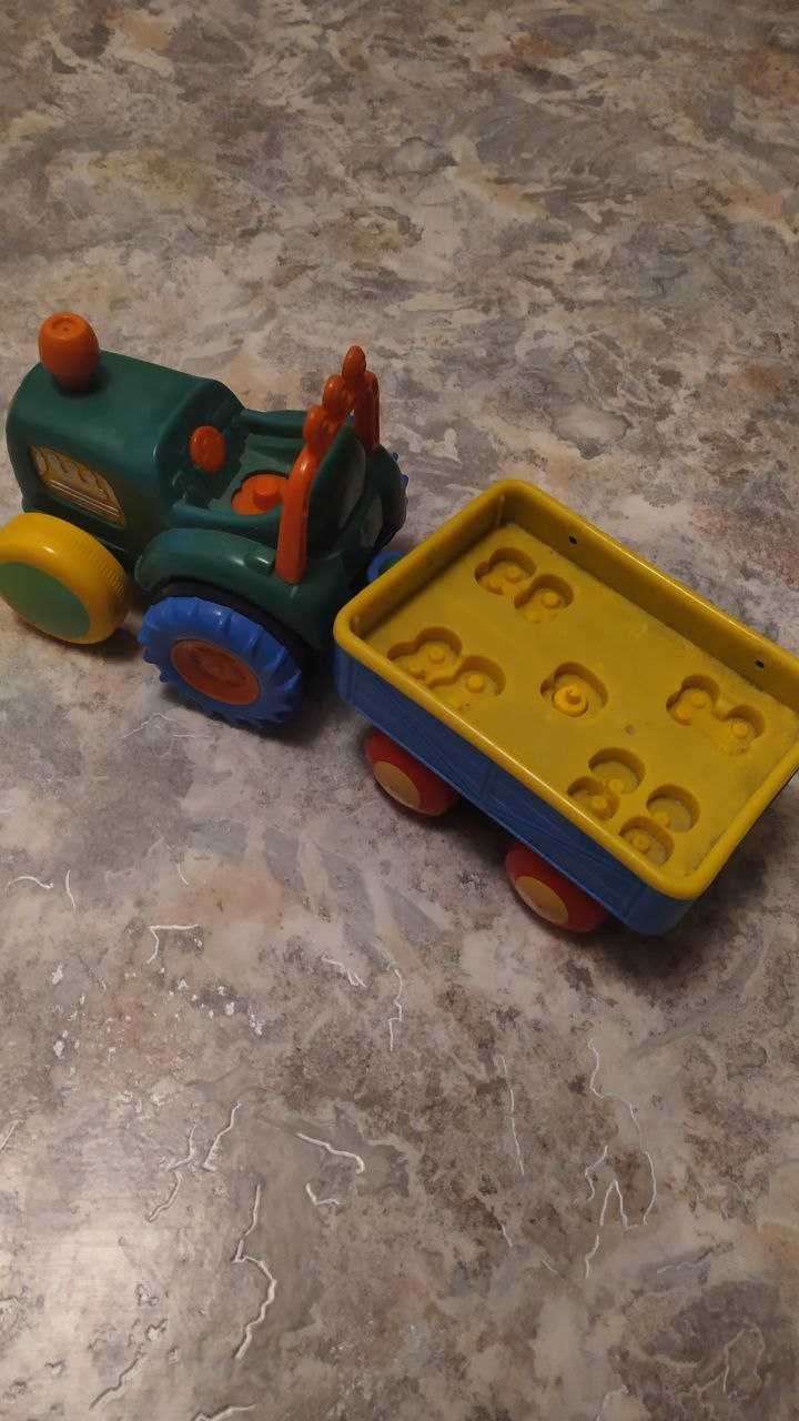 Интерактивная детская игрушка, трактор на батарейках