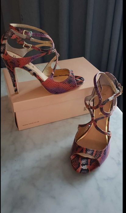 Wężowe szpilki sandałki 40 Raval Zalando 40