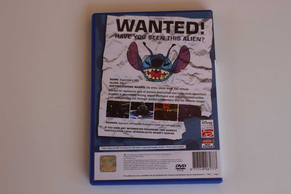 Jogo Playstation 2 original "STITCH"