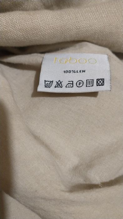 Komplet lniany : żakiet z sukienką