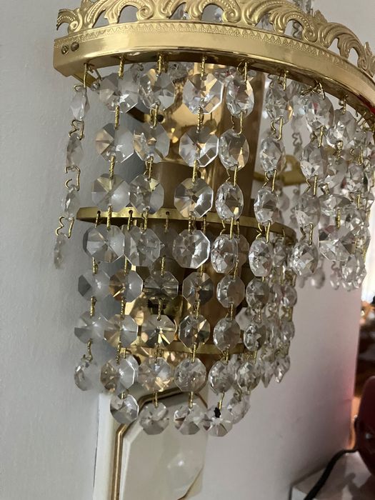 Kryształowy kinkiet w stylu Glamour