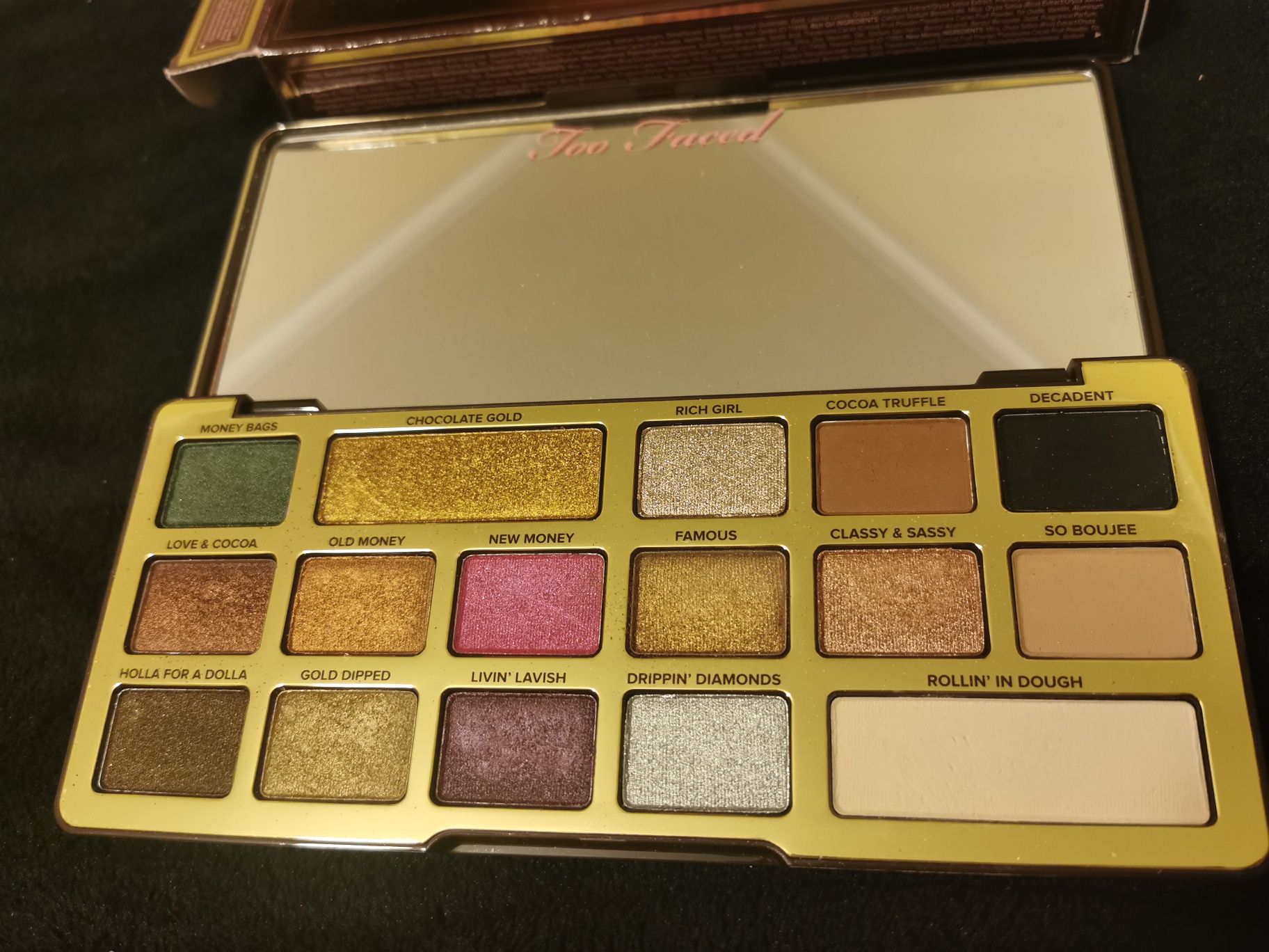 Paleta de sombras chocolate gold da Too Faced como nova