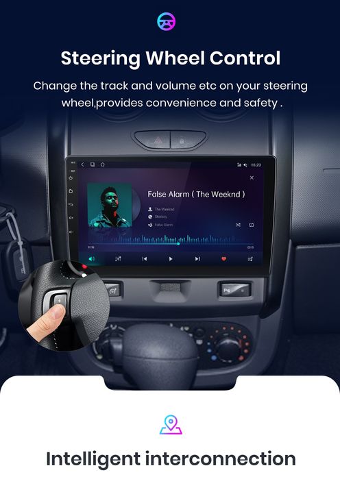 Rádio 9" Android Dacia Duster 2015 a 2020 CARPLAY WIFI GPS 2/32GB novo