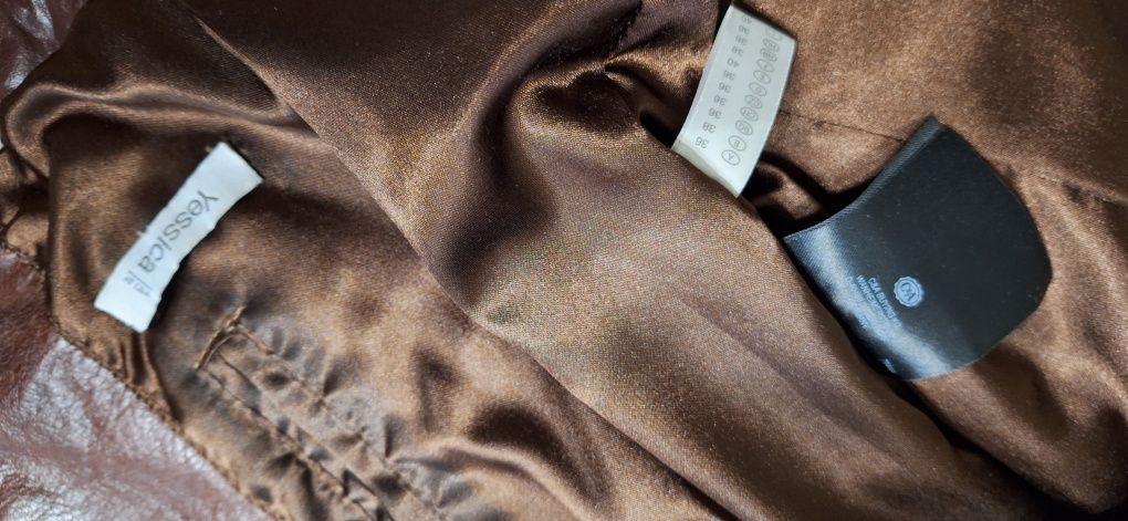 Куртка из натуральной кожи, б/у. Косуха, приталенная, размер  S-M