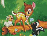 DIY Bambi haft krzyżykowy zestaw do rękodzieła NOWE s067