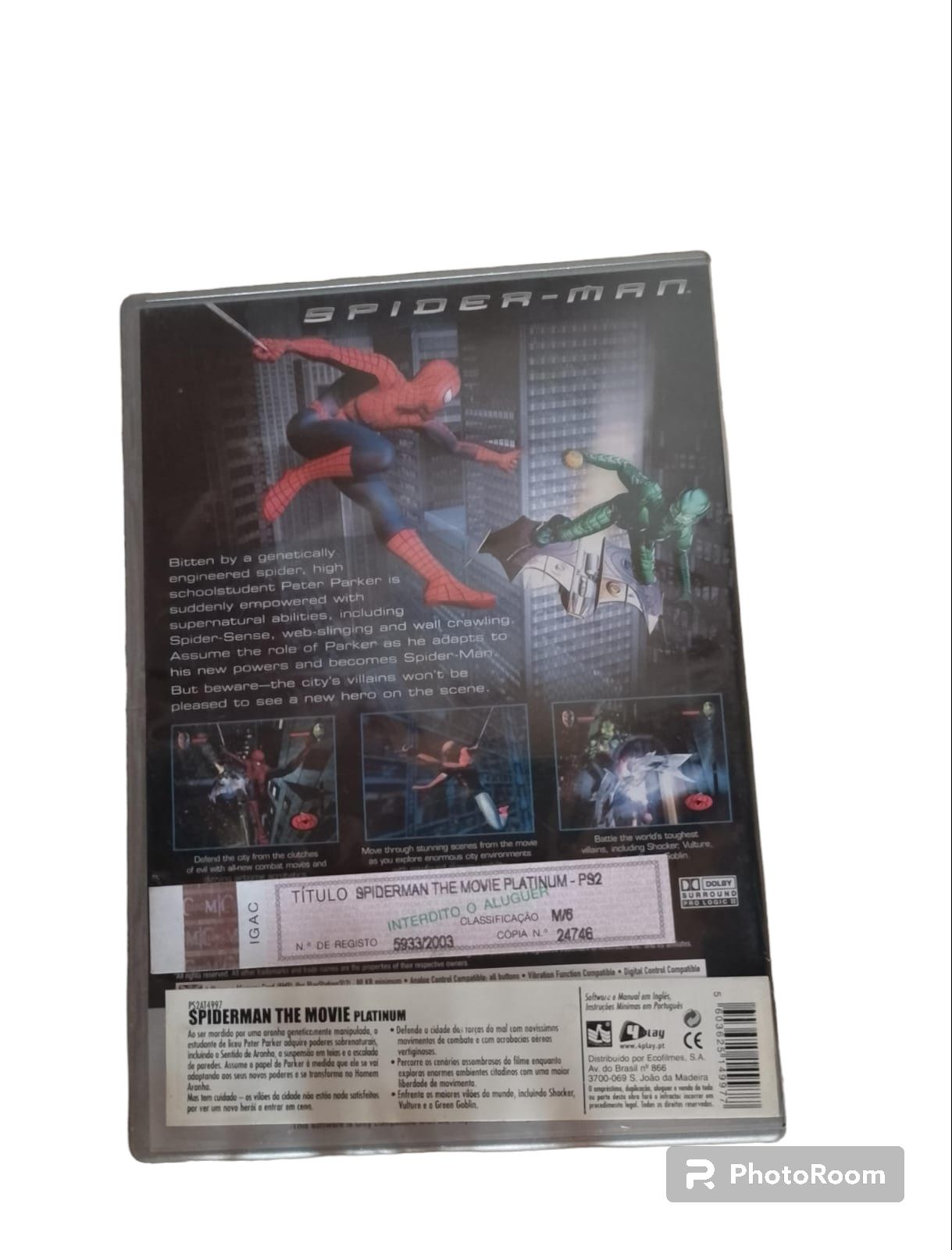 Jogo Spider Man para PlayStation 2