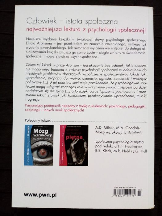 Człowiek istota społeczna - E. Aronson - psychologia / socjologia