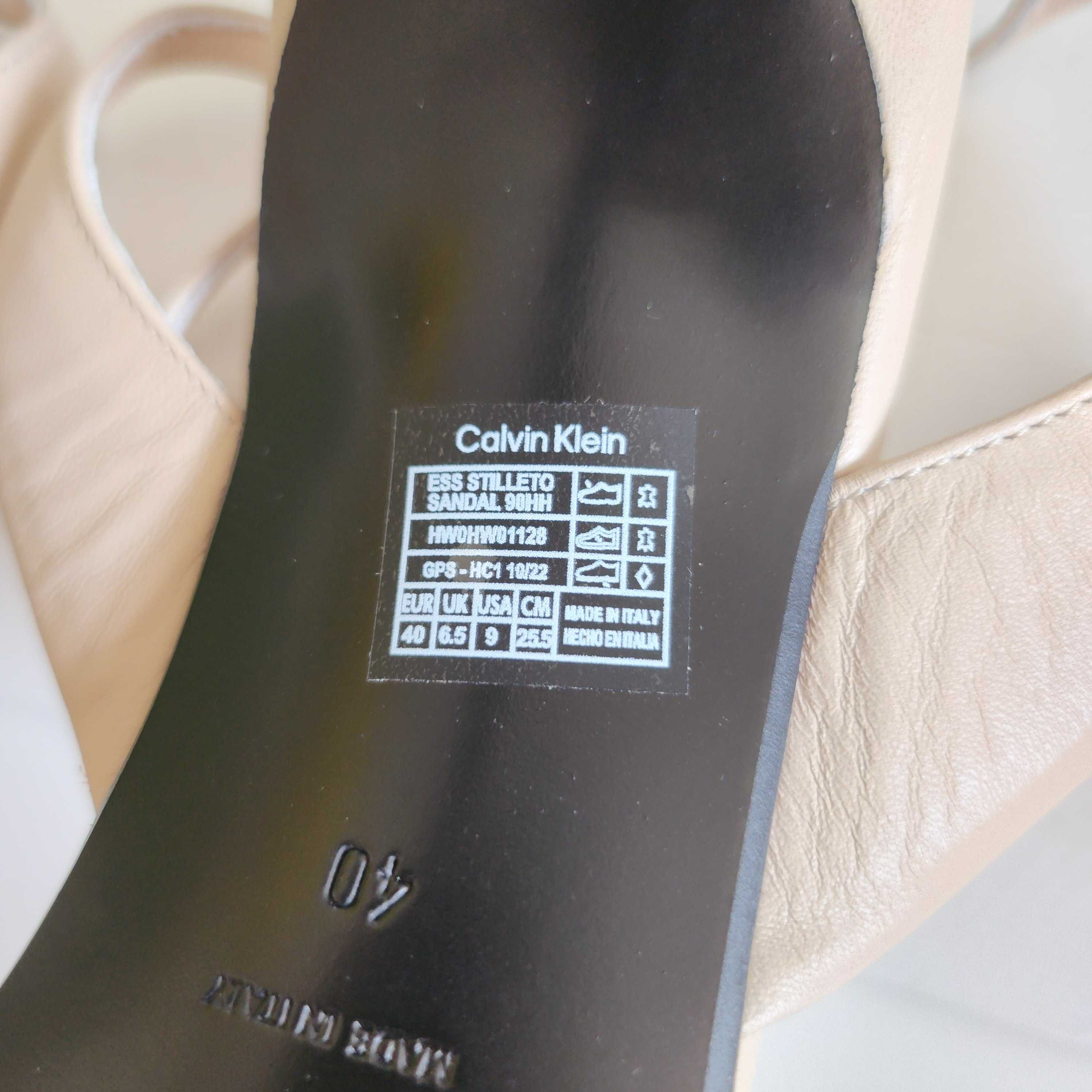Buty damskie, Calvin Klein, Sandały 90-Hh  Beżowe, rozmiar 40