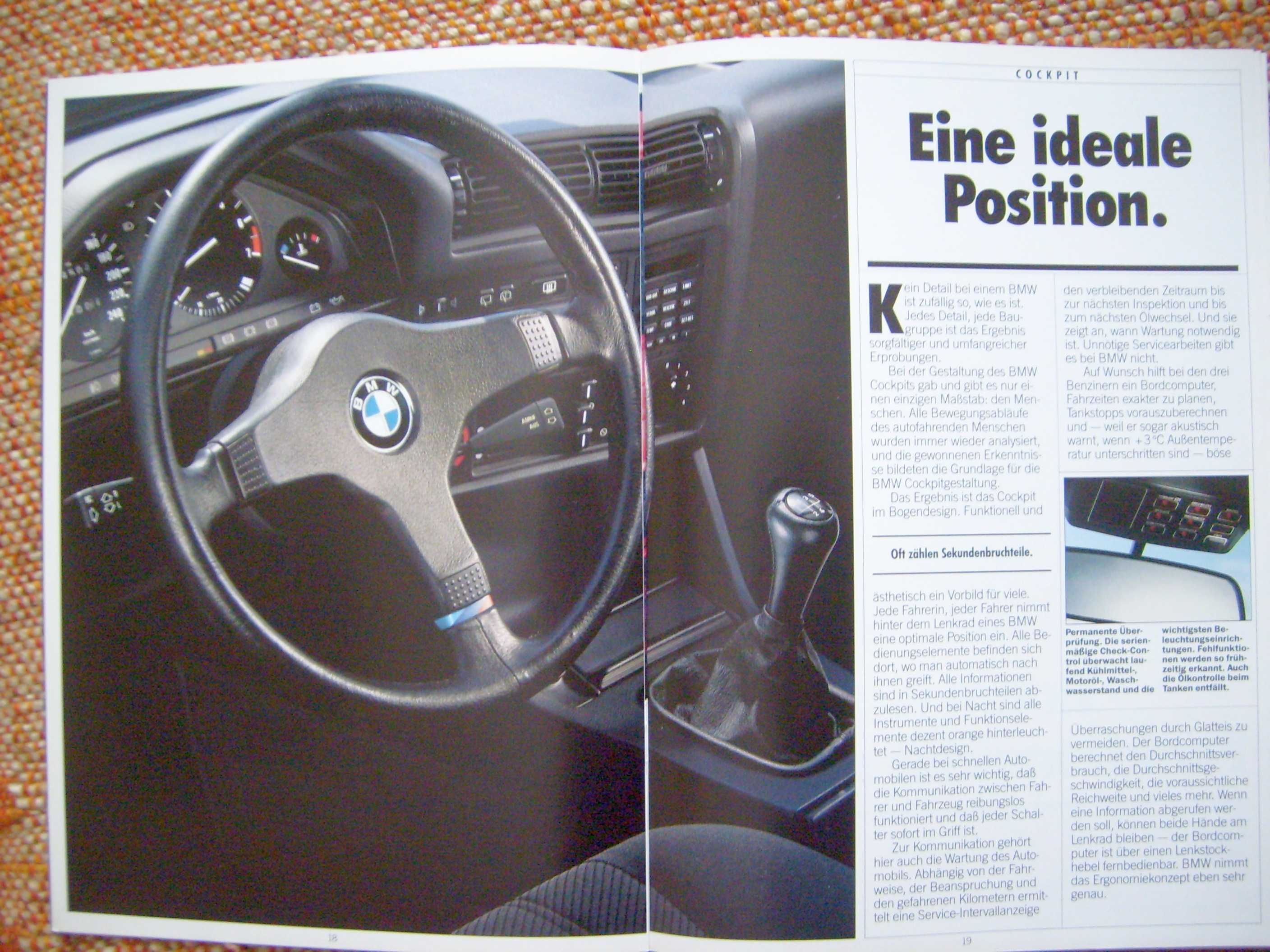 BMW 3 E30 Touring /320i 325i 325iX 324td/ 1988 * prospekt 34 str. BDB+