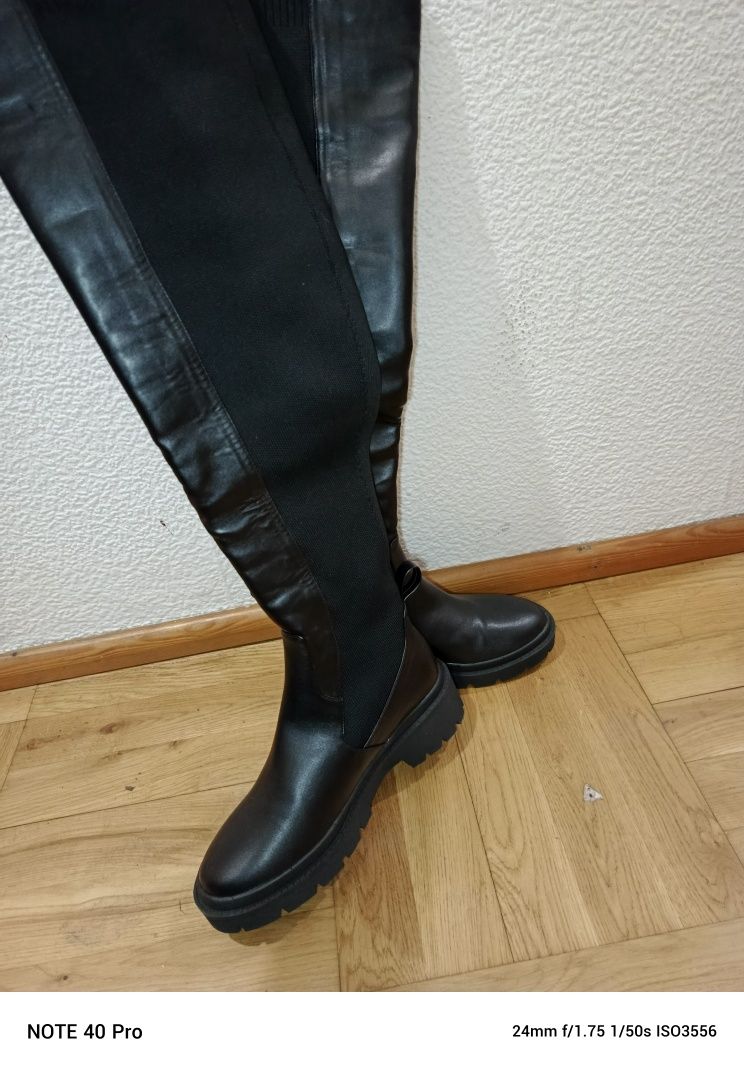 Kozaki za kolano czarne