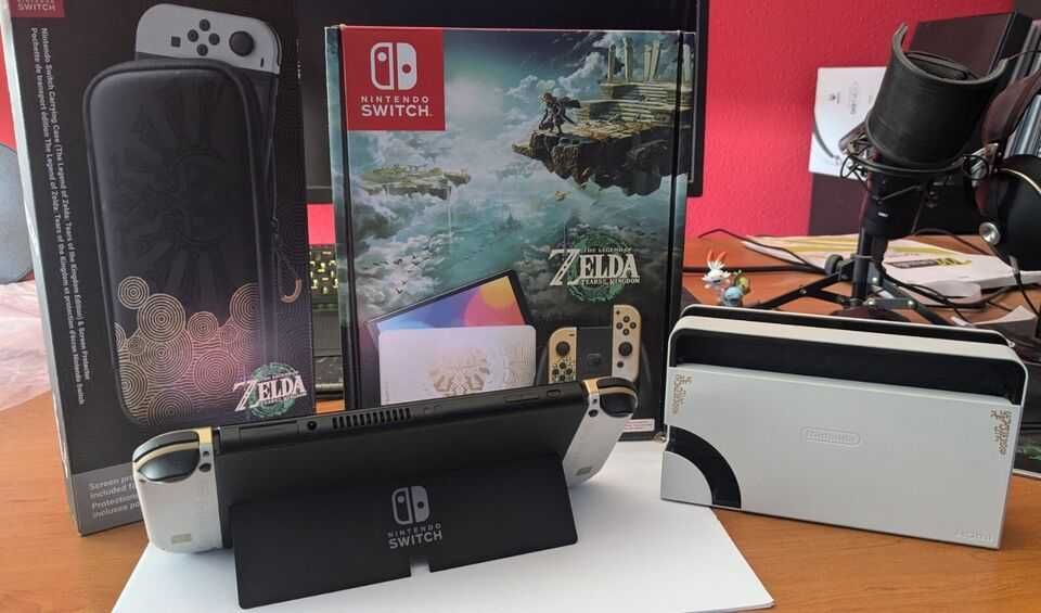 Nintendo Switch Oled The Legend of Zelda: Tears Of The Kingdom + Bolsa