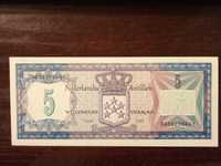 Banknot 5 guldenów Antyle Holenderskie