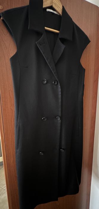 Sukienka midi a la kamizelka z klapkami