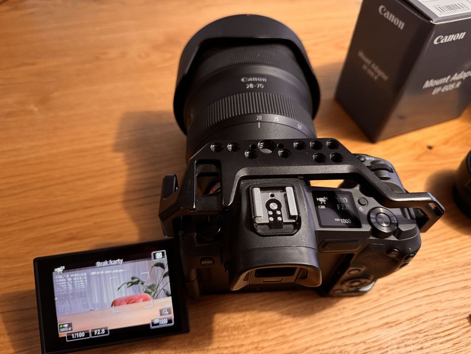 Okazja Caron eos R pełna klatka adapter EF 2 baterie supr stan