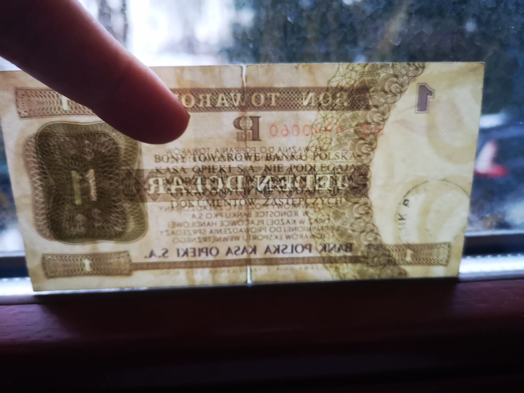 1 dolar pewex bon towarowy 1979 Kraków banknot