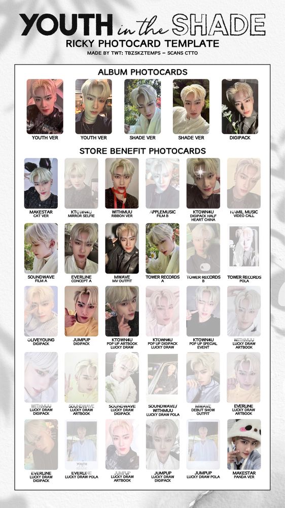 San Yunho Limited Photocards Ateez