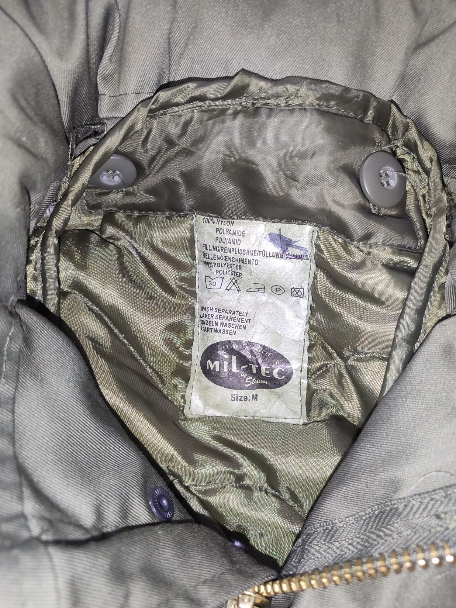 M65 куртка / Mil-Tec/ с капюшоном / олива /Military / M
