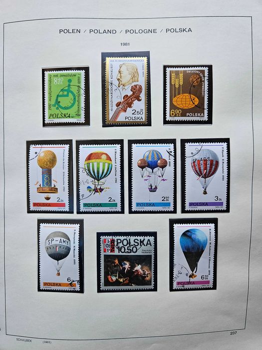 Klaser ze Znaczkami Polska Album Schaubek Zbiór lata 1981/1992 Komplet