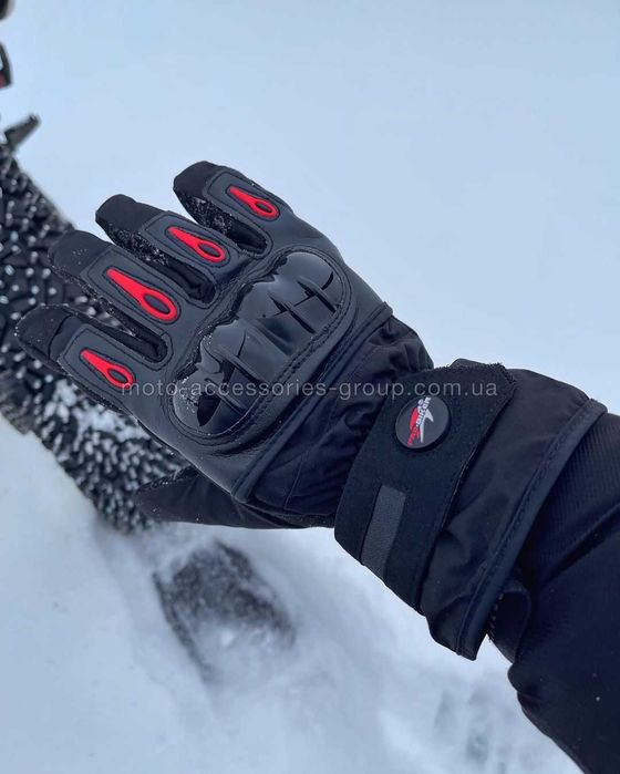 Мото рукавиці теплі Pro Biker з захистом (осінь, весна) Probiker