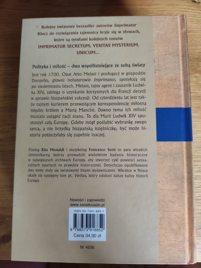 Imprimatur+ Secretum Rita Monaldi, Francesco Sorti