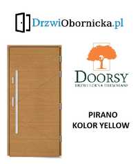 Drzwi DOORSY PIRANO drewniane zewnętrzne wejściowe 100mm grubości