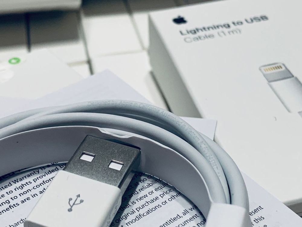 Кабель Lightning to Usb 1m Оригінал на iPhone Айфон Зарядка Оригинал