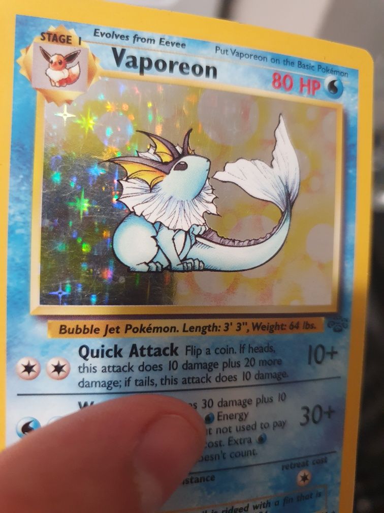 Karta Pokemon Vaporeon Jungle Holo