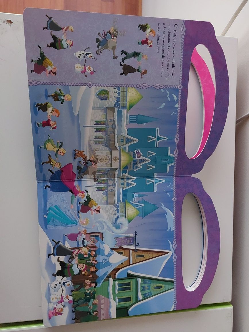 Livro Frozen desenha e apaga com desafios