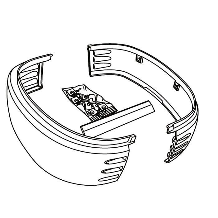 Frisos laterais para top case shad SH50 preteados. Com algumas marcas