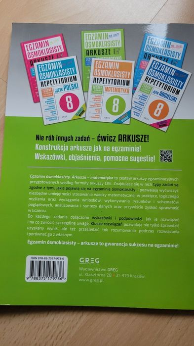 Egzamin ósmoklasisty arkusze matematyka